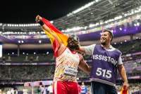 Álvaro del Ao tras ganar la medalla de bronfe en París
