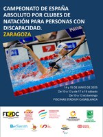 Cartel Campeonato de España de Natación para personas con discapacidad por Clubes