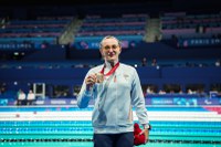María Delgado con su medalla de bronce en los JJPP de París 2024