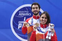 Nagore Folgado y el guía Javier Zaplana, bronce en 100 m T12 Mundial Atletismo 2023