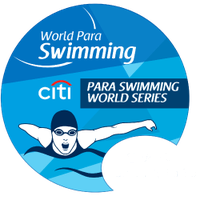 Foto del cartel de las World Series de Natación en Lignano, Italia