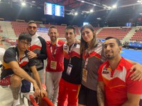 Judocas con discapacidad visual de la FEDC