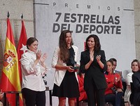 Sara Martinez recoge su premio Siete estrellas del Deporte de la Comunidad de Madrid